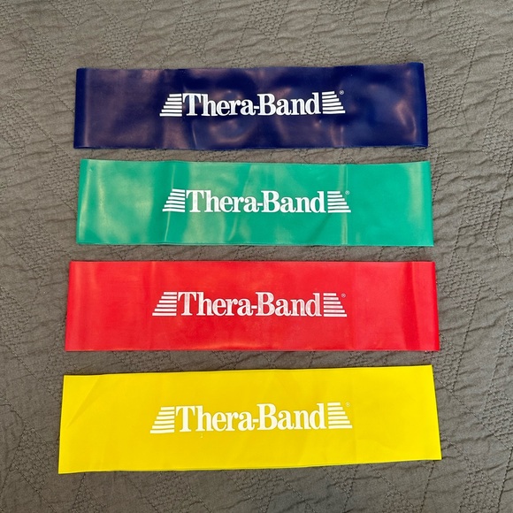 THERABAND Resistance Band Loop Set, Pack of 4, 12 Inch Band Loop Kit - Picture 6 of 6
